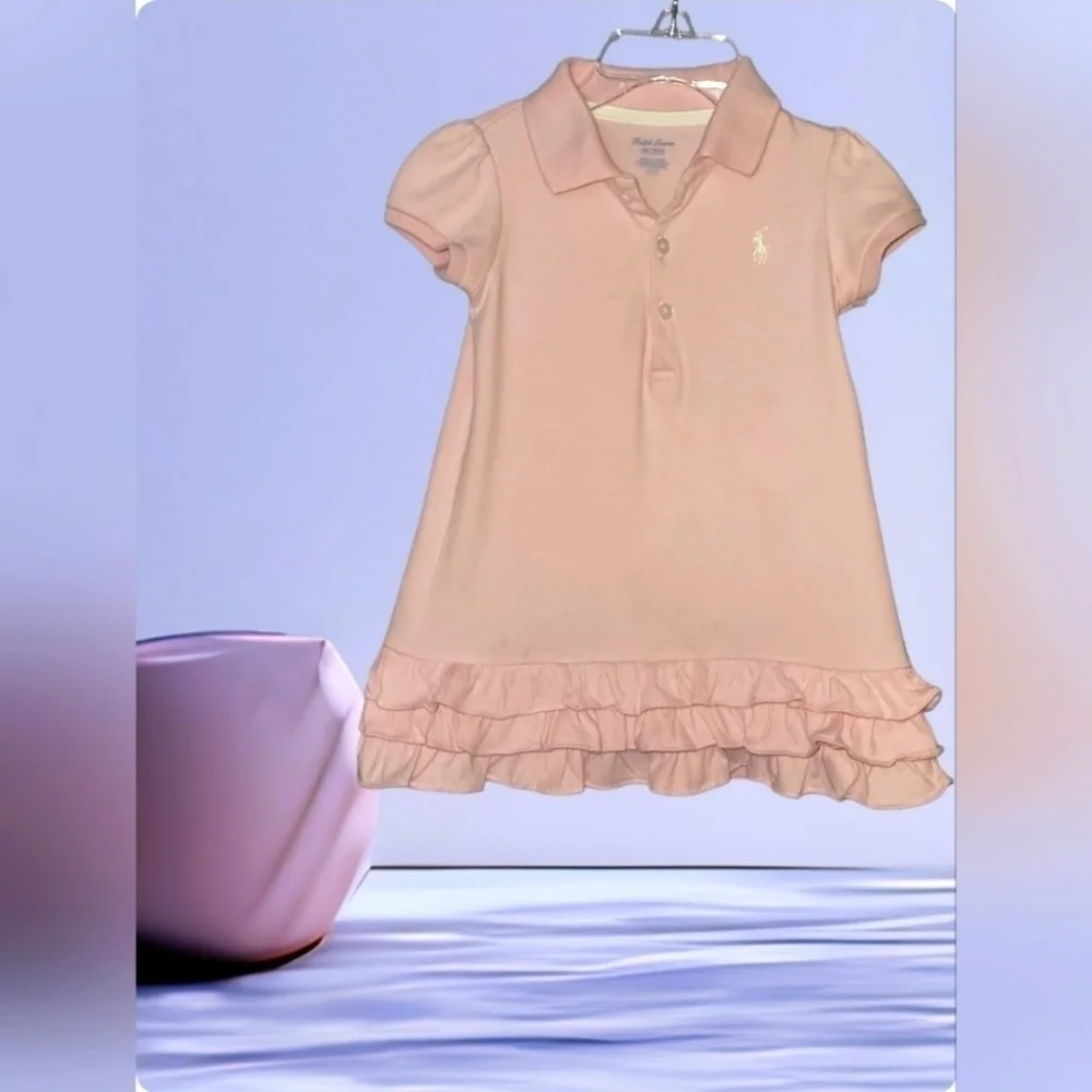 Ralph Lauren Short Sleeve Ruffled Dress